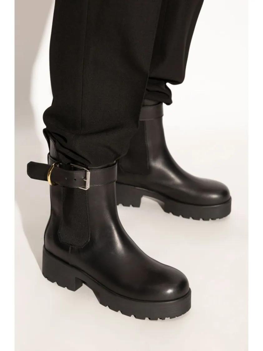 Thumbnail - Givenchy Stiefel - Black Calf Leather Boots - Gr. 36 (EU) - in Schwarz - für Damen