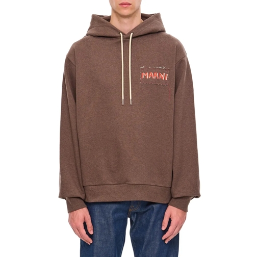 Marni Hoodie Cotton Sweatshirt Brown