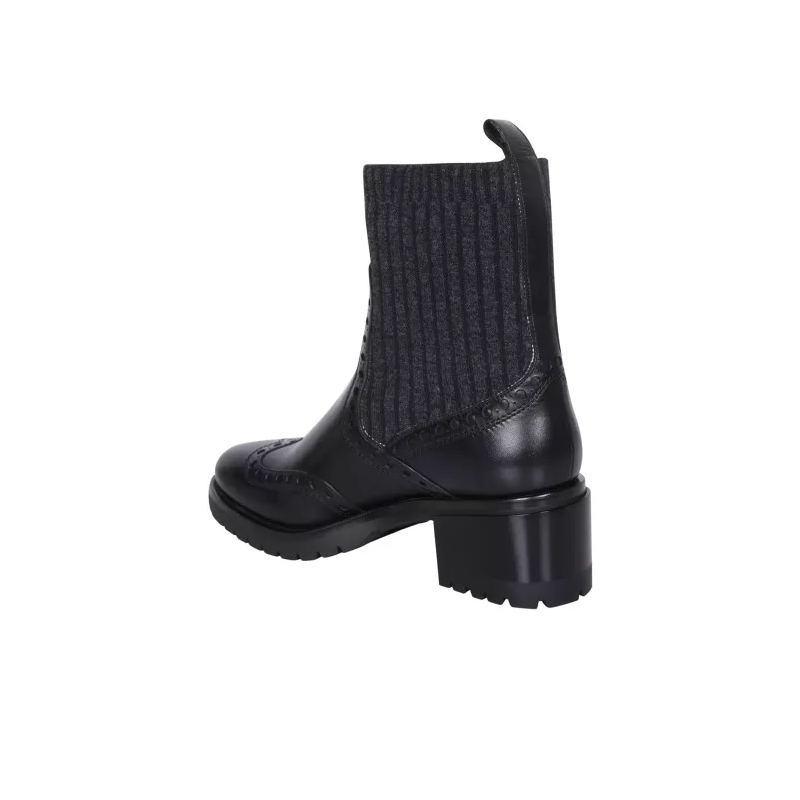 Santoni Stiefel Ankle Boot With Sock Detail Black(Image 11)