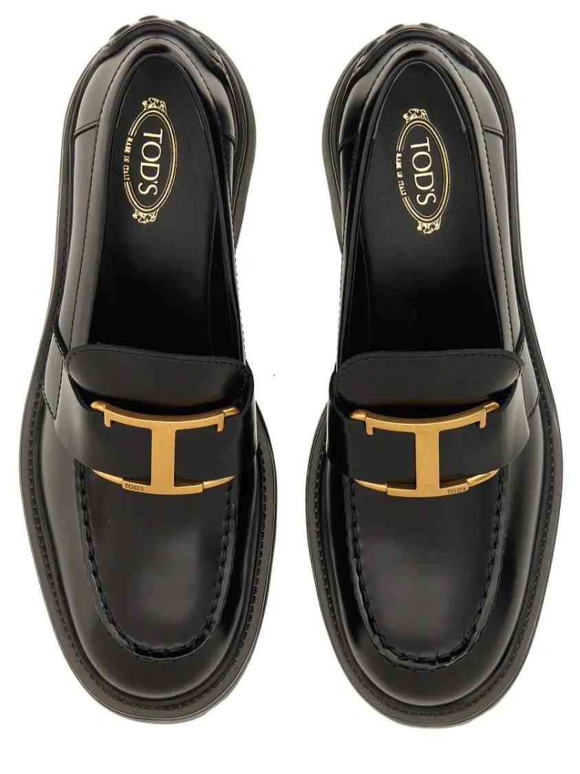 Thumbnail - Calfskin Leather Loafers - Gr. 39 (EU) - in Schwarz