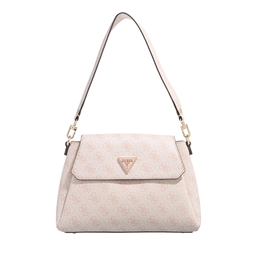 Guess Cartable Sora Gfriend Flap Shoulder Bag Dusty Rose Logo