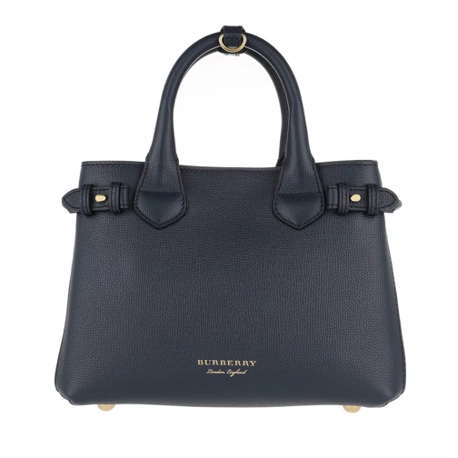 Burberry Banner Tote Small Leather Ink Blue Sporta