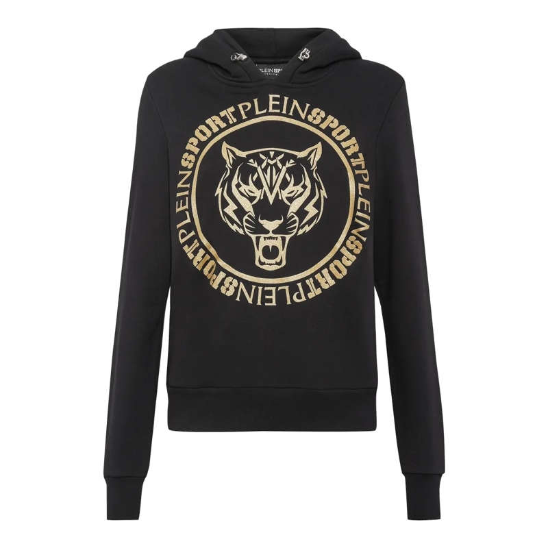 Plein Sport Top Hoodie Tiger schwarz