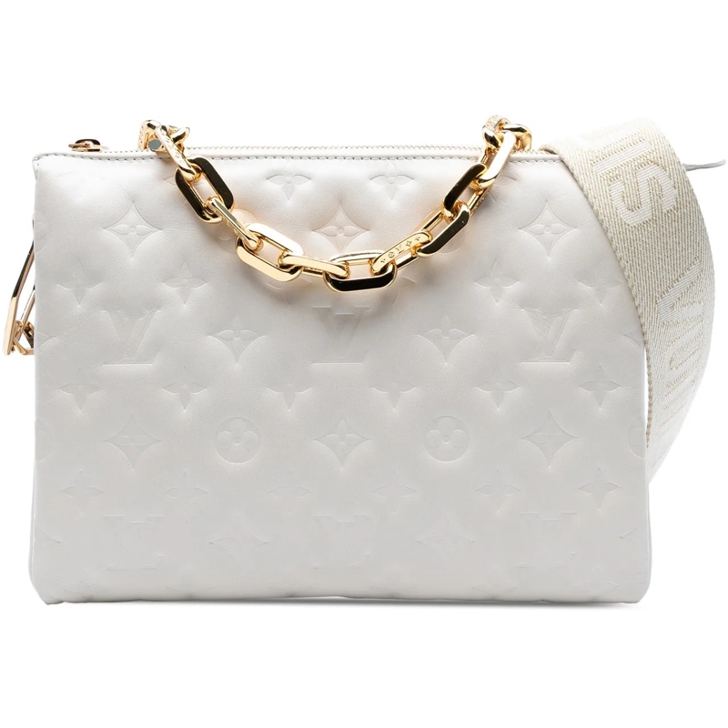 Louis Vuitton Sac à bandoulière Monogram Embossed Puffy Lambskin Coussin PM braun