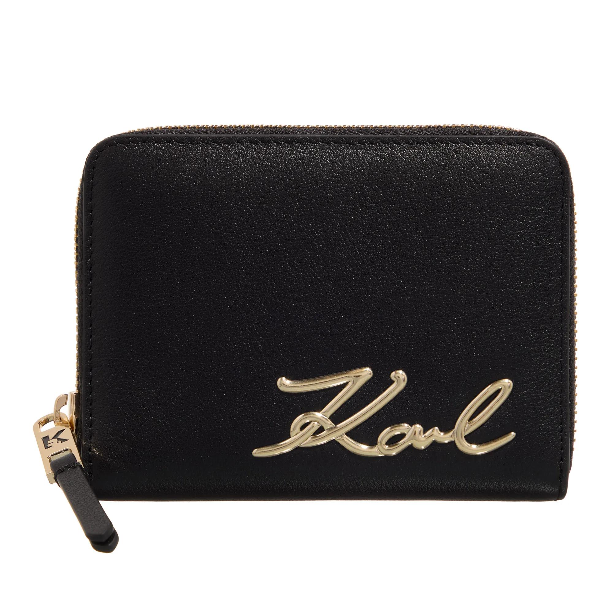 Karl Lagerfeld Portemonnaie - K/Signature 2.0 Zip - Gr. unisize - in Schwarz - für Damen