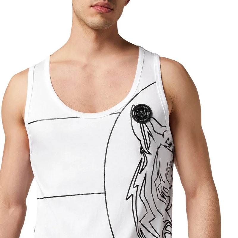 Plein Sport Top Tanktop Tiger weiss(Image 4)