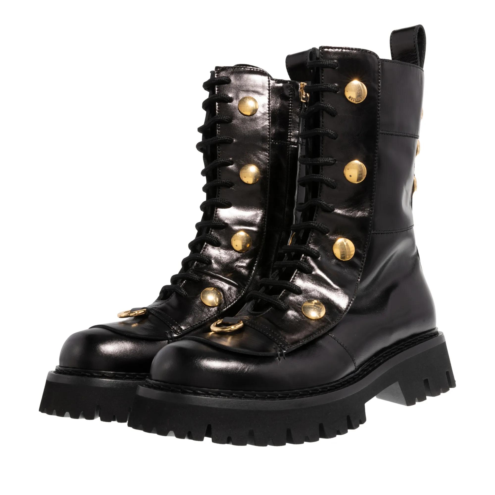 Moschino Boots & Stiefeletten - Snap Button - Gr. 37 (EU) - in Schwarz - für Damen