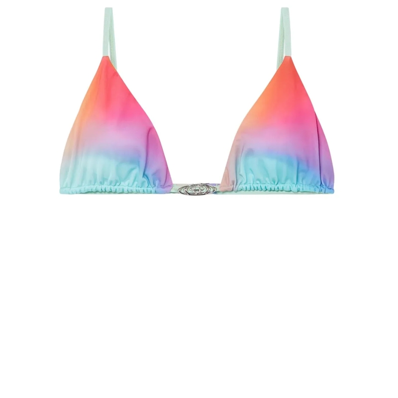 Casablanca  Triangle Bikini Top With Multicolor Gradient Blue