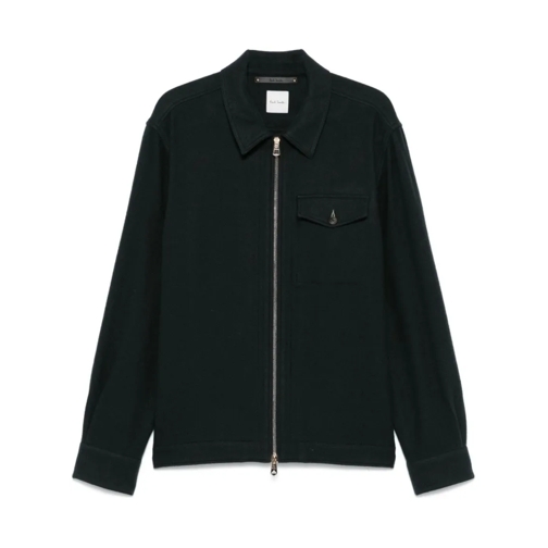 Paul Smith Übergangsjacke Dark Green Zip Shirt Jacket Black