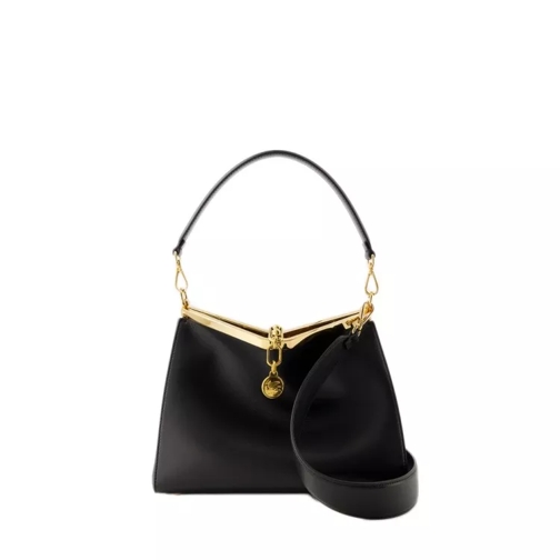 Etro Pelle Unita Hobo Bag - Leather - Black Black Schoudertas