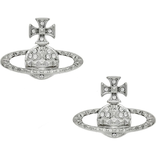 Vivienne Westwood  Mayfair Bas Relief Earrings Rhodium / Crystal silber