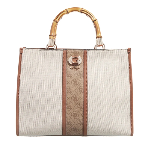 Guess Draagtas Kerima Bamboo 2 Cmprtmnt Tote Natural/Latte Logo