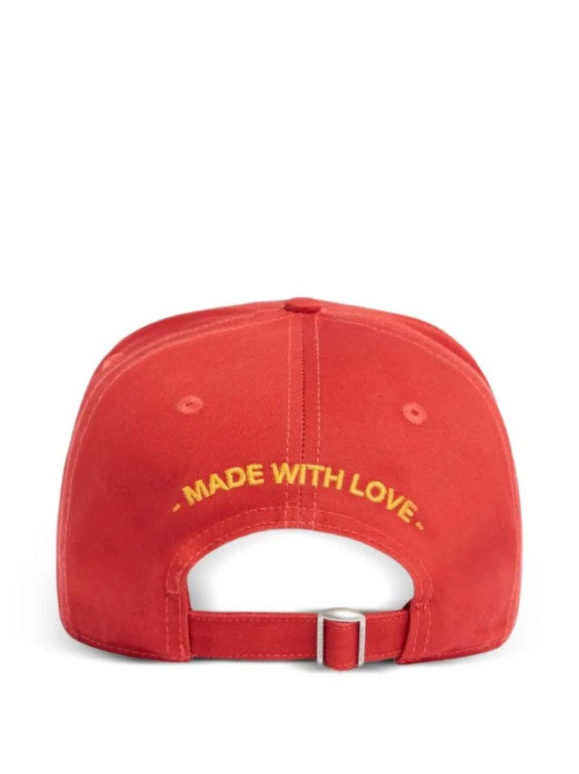 Thumbnail - Dsquared2 Caps & Mützen - Curved Brim Red Cap With Logo Patch And Adjustable - Gr. ONE SIZE - in Rot - für Damen