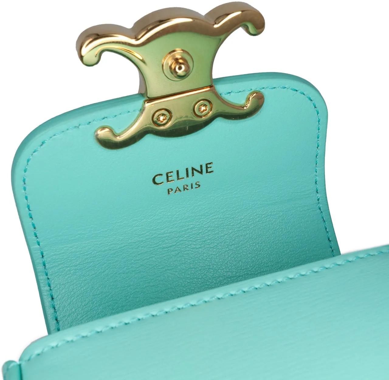 Thumbnail - Celine Hobo Bags - Leather Triomphe AirPods Case with Strap - Gr. unisize - in Blau - für Damen