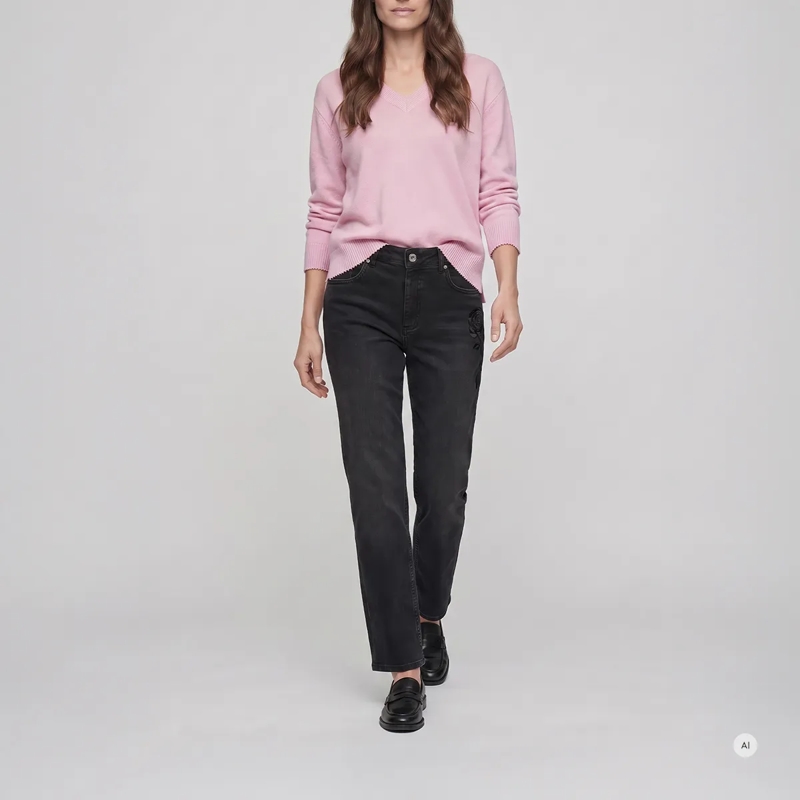 Marc Aurel Pullover Dieser V-Ausschnitt-Pullover aus Cotton/Wool-Mix m pink(Image 2)