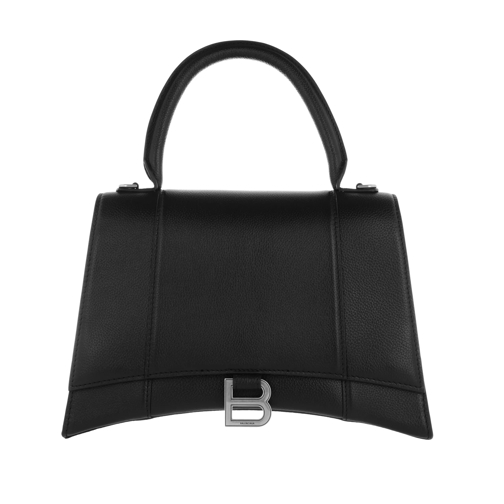 Balenciaga Hourglass Medium Satchel Bag Leather Black Satchel