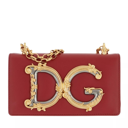 Dolce&Gabbana Crossbody Leather Rosso Papavero Crossbody Bag