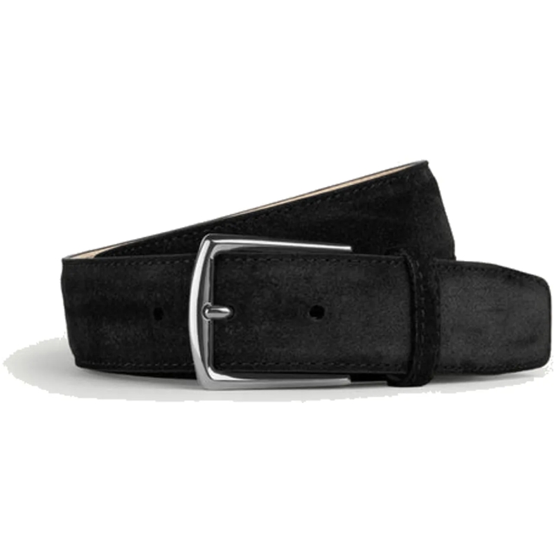 Aurélien Ledergürtel Belt Suede Black schwarz