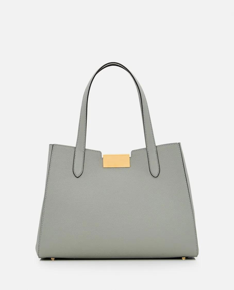 Marni Hobo bags Two-Handle Leather Shoulder Bag in grijs