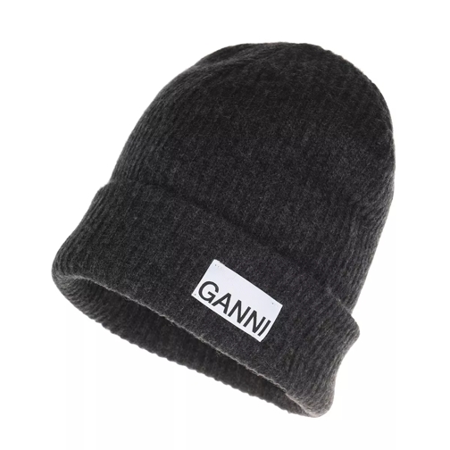 GANNI Recycled Wool Knit Hat Phantom Casquette