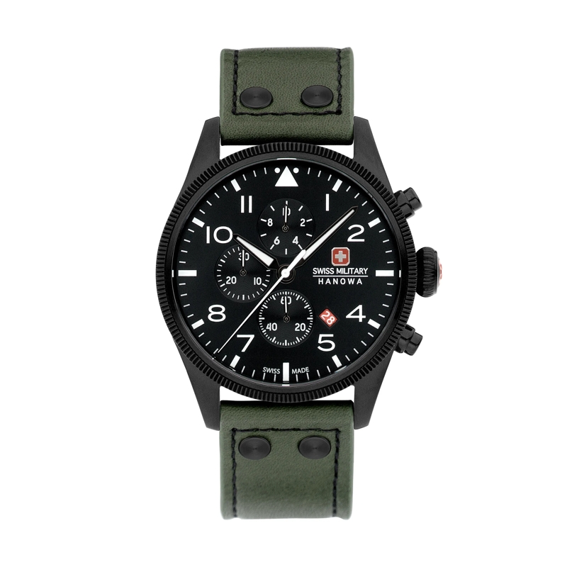 Swiss Military Hanowa Automatikuhr Quarzuhr Thunderbolt Chrono oliv