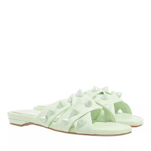 Christian Louboutin Open Toe Sandals Studio Green Slide