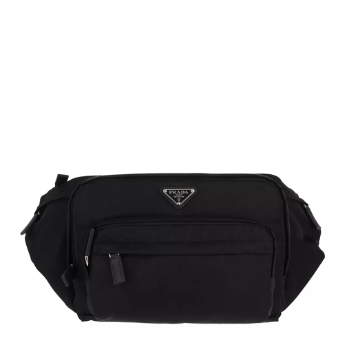 Prada Logo Belt Bag Nylon Black Crossbody Bag
