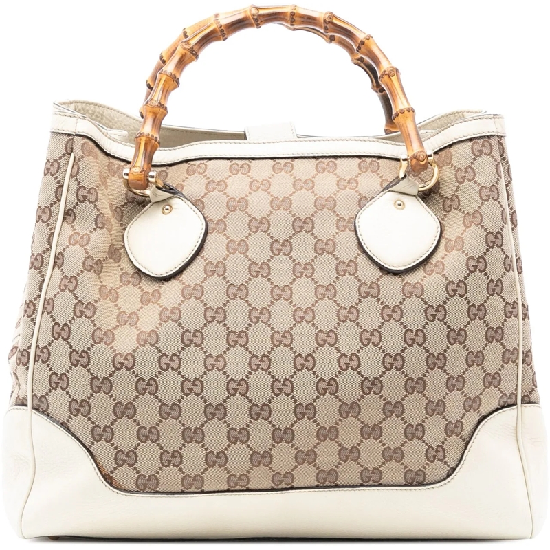 Gucci Shopper Medium GG Canvas Bamboo Diana Tote braun