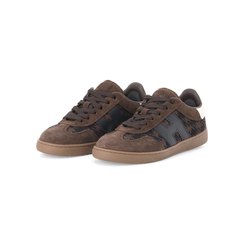 Hogan Schnürschuhe Sneaker H647 aus Veloursleder braun