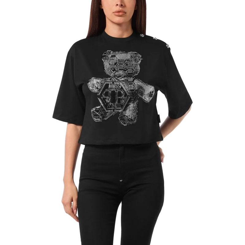 Philipp Plein T-Shirt T-Shirt Rundhalsausschnitt Teddy schwarz(Image 3)
