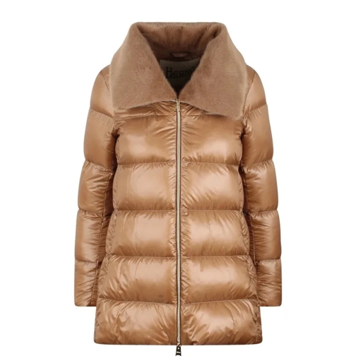 Herno Eco-Fur Collar Down Jacket Brown 