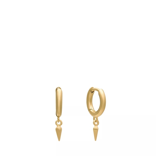 Rachel Jackson London Spike Drop Gold Huggie Hoop Earrings  Gold Band