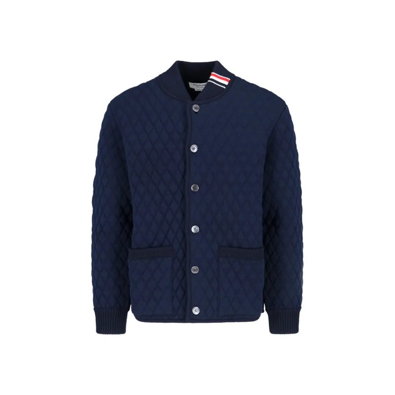 Thom Browne Doudoune Merino Wool Jacket – Navy Blue