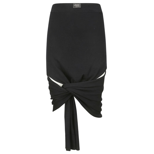 Coperni Jupes midi Wool Midi Skirt With Knot Detail Black