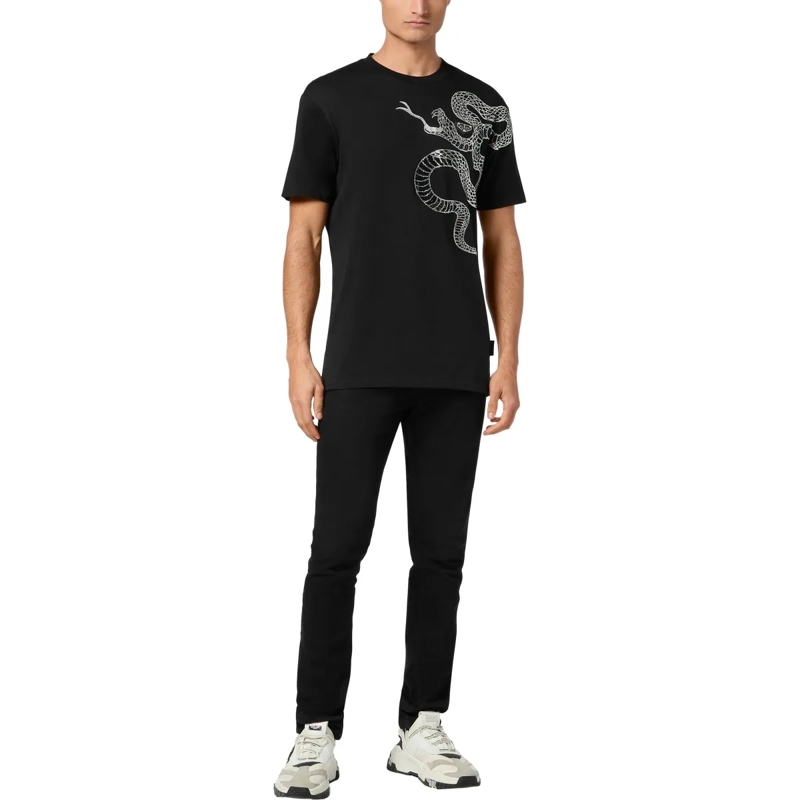 Philipp Plein T-Shirt T-Shirt Rundhalsausschnitt Ss Snake schwarz(Image 5)