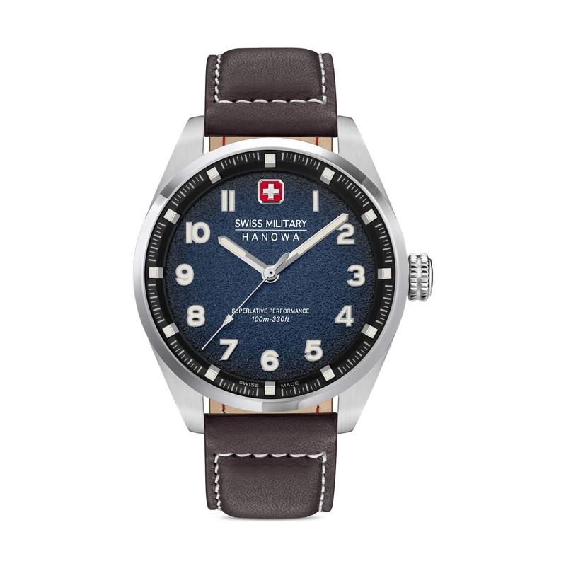Swiss Military Hanowa Quarzuhr Quarzuhr Greyhound dunkel-braun