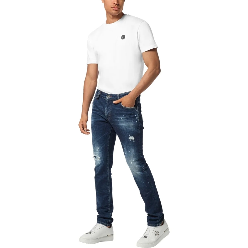 Philipp Plein Jeans mit geradem Bein Supergerader Schnitt jeansblau(Image 4)