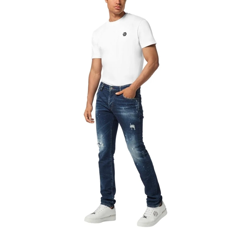 Philipp Plein Jeans mit geradem Bein Supergerader Schnitt jeansblau(Image 2)