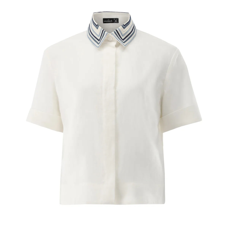 VAN LAACK Bluse Bluse Modern Fit Uni beige