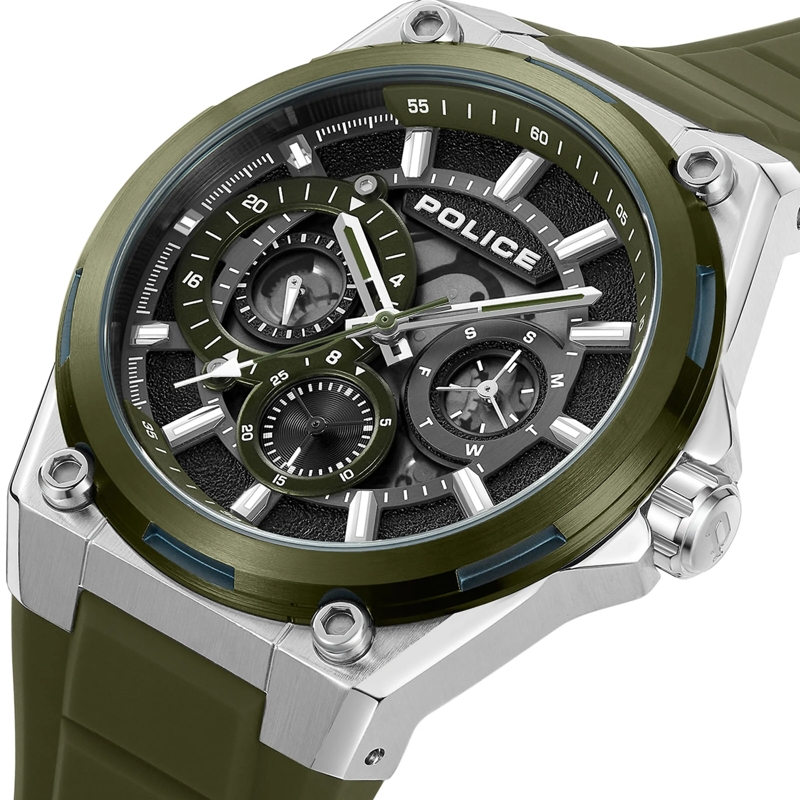 Police Automatikuhr Quarzuhr Salkantay oliv(Image 4)