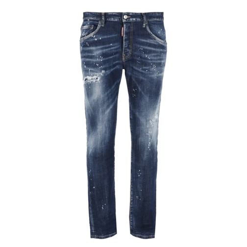 Dsquared2 Jeans Blue Dsquared2 Cotton Jeans For Man Blue