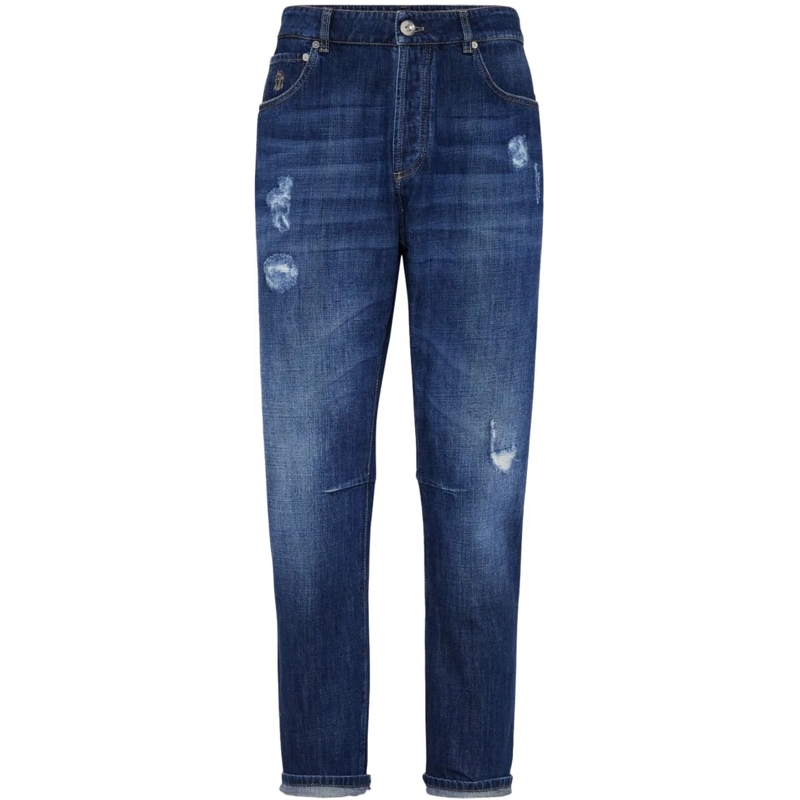 Brunello Cucinelli Jeans mit geradem Bein Jeans Blue blau