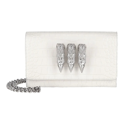 Philipp Plein Clutch Clutch Mit Schmucksteinen weiss