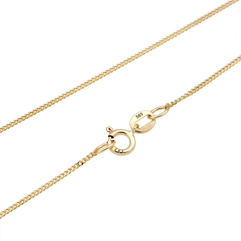 Elli Mittellange Halskette Halskette Kreuz Religion Diamanten (0.03 ct.) 585  gold(Image 4)