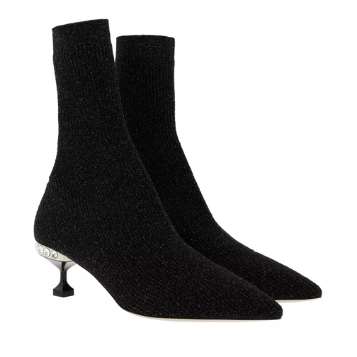 Miu Miu Metallic Sock Ankle Boots NERO Enkellaars