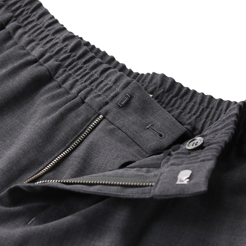 AMI Paris Stoffhose Stoffhose aus Schurwolle grau
