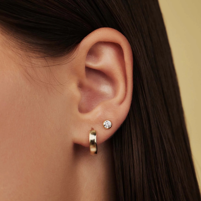 Isabel Bernard Creolen Rivoli Morgane 14 karat hoop earrings Gold