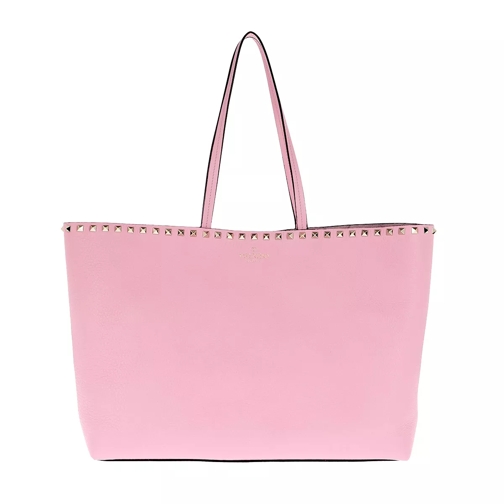 Valentino Garavani Rockstud Studded Shopping Bag Leather Absolute Rose Draagtas