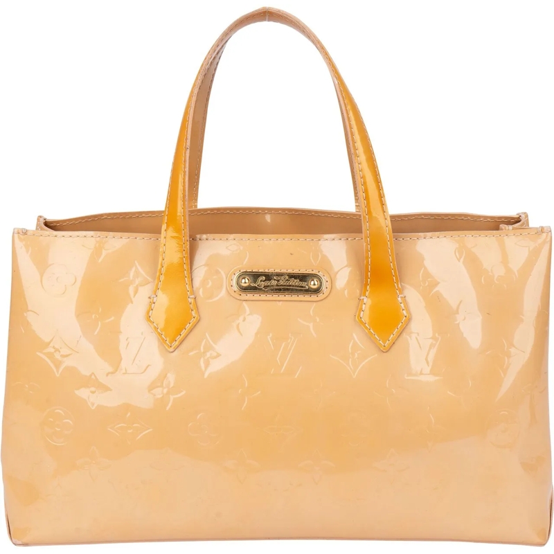 Louis Vuitton Schultertasche Louis Vuitton Vernis Monogram Wilshire Handbag gelb