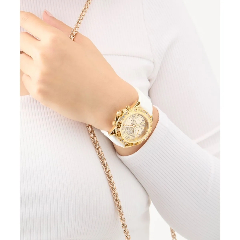 Guess Quarzuhr Quarz-Analoguhr Majesty weiss(Image 4)